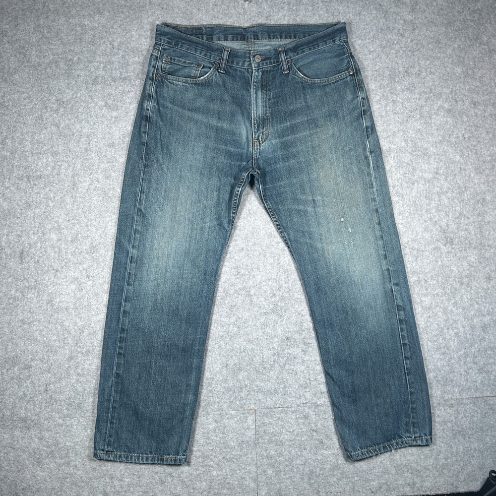 Levi's 505 denim jeans‎ mens 36x30(34x28) Blue Regular Fit Straight Leg red tab
